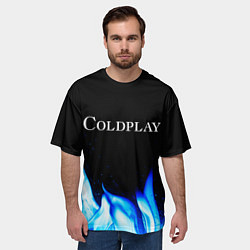 Футболка оверсайз мужская Coldplay Blue Fire, цвет: 3D-принт — фото 2