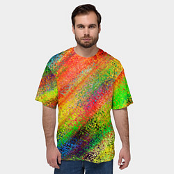Футболка оверсайз мужская Rainbow inclusions, цвет: 3D-принт — фото 2