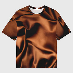 Мужская футболка оверсайз Шелк шоколадный оттенок