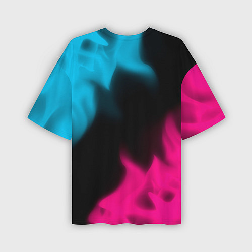 Мужская футболка оверсайз Dota Neon Gradient / 3D-принт – фото 2