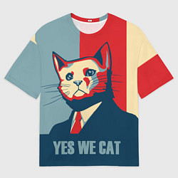 Мужская футболка оверсайз YES WE CAN T