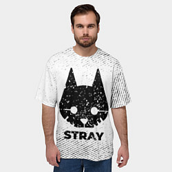 Футболка оверсайз мужская Stray с потертостями на светлом фоне, цвет: 3D-принт — фото 2
