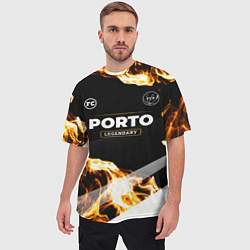 Футболка оверсайз мужская Porto legendary sport fire, цвет: 3D-принт — фото 2