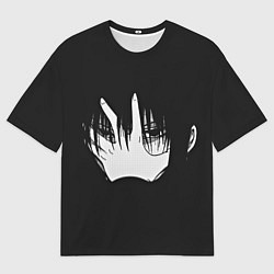 Футболка оверсайз мужская Персонаж аниме взгляд, цвет: 3D-принт