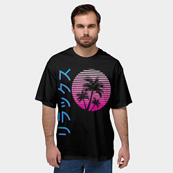 Футболка оверсайз мужская Закат Градиент, цвет: 3D-принт — фото 2