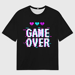 Мужская футболка оверсайз Game Over Pixels