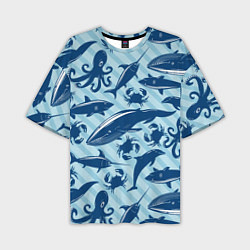 Мужская футболка оверсайз Жители океанских глубин