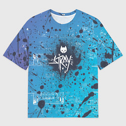 Футболка оверсайз мужская Stray приключение котика, цвет: 3D-принт