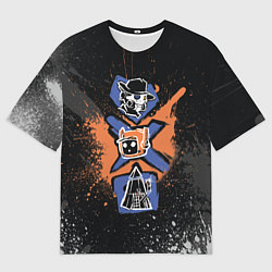 Мужская футболка оверсайз Граффити в стиле Любовь, смерть и роботы