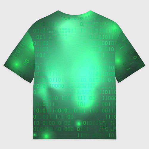 Мужская футболка оверсайз Russian hacker green / 3D-принт – фото 2