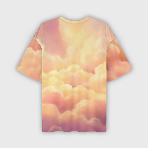 Мужская футболка оверсайз Птеродактиль в облаках / 3D-принт – фото 2