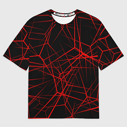 Футболка оверсайз мужская Intersecting red rays, цвет: 3D-принт