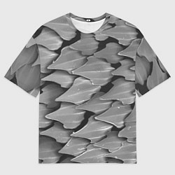 Футболка оверсайз мужская Кожа акулы - броня, цвет: 3D-принт