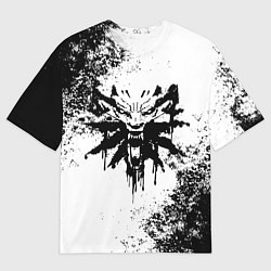 Мужская футболка оверсайз The Witcher логотип и краска