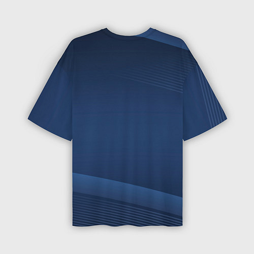Мужская футболка оверсайз Tottenham hotspur Синяя абстракция / 3D-принт – фото 2