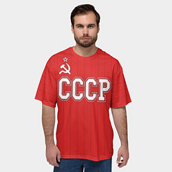 Футболка оверсайз мужская Союз Советских Социалистических Республик, цвет: 3D-принт — фото 2