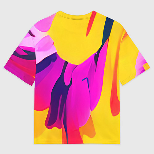 Мужская футболка оверсайз Яркие позитивные узоры / 3D-принт – фото 2