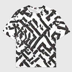 Футболка оверсайз мужская Маскировочные узоры, цвет: 3D-принт