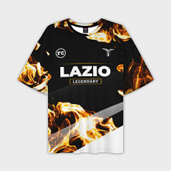 Мужская футболка оверсайз Lazio legendary sport fire