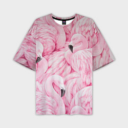 Мужская футболка оверсайз Pink Flamingos