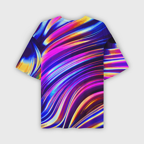 Мужская футболка оверсайз Яркая цветная композиция / 3D-принт – фото 2