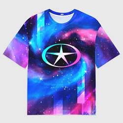 Футболка оверсайз мужская JAC неоновый космос, цвет: 3D-принт
