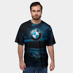 Футболка оверсайз мужская BMW marine theme, цвет: 3D-принт — фото 2
