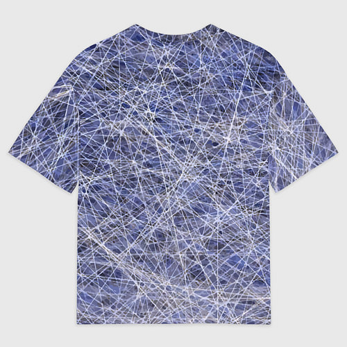 Мужская футболка оверсайз Паттерн из хаотичных линий - экспрессия / 3D-принт – фото 2