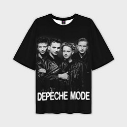 Мужская футболка оверсайз Depeche Mode - black & white portrait
