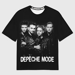 Футболка оверсайз мужская Depeche Mode - black & white portrait, цвет: 3D-принт