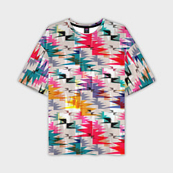 Мужская футболка оверсайз Многоцветный абстрактный геометрический