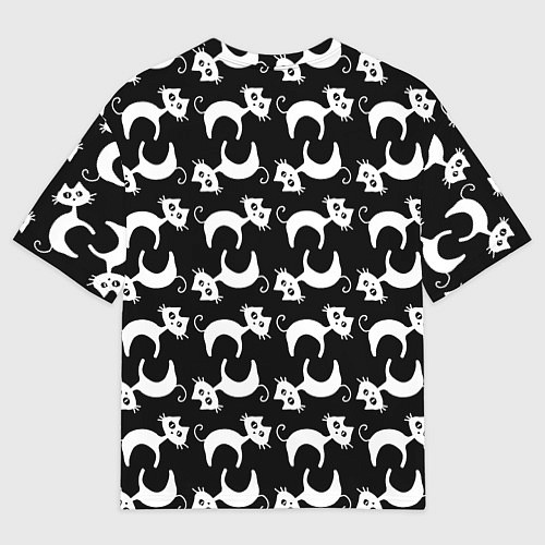 Мужская футболка оверсайз Крадущиеся Коты / 3D-принт – фото 2