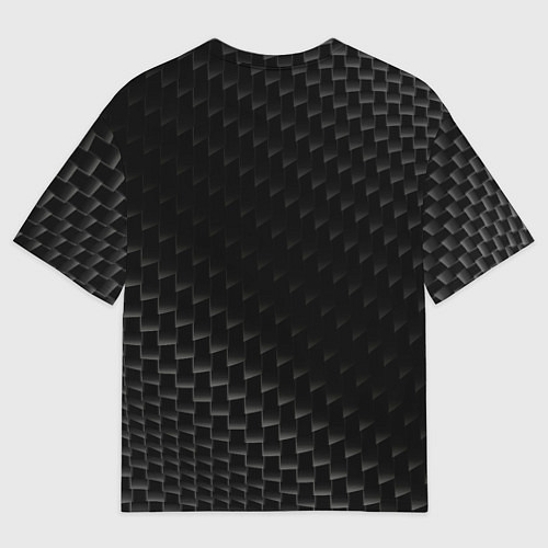 Мужская футболка оверсайз Land Rover карбоновый фон / 3D-принт – фото 2