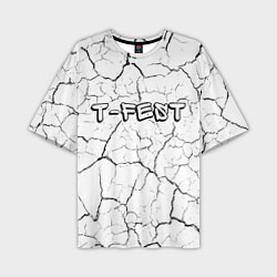 Мужская футболка оверсайз Рэпер T-Fest в стиле граффити: символ сверху