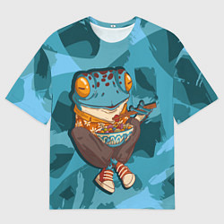 Футболка оверсайз мужская Бизнес-ланч лягухи, цвет: 3D-принт