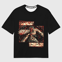 Мужская футболка оверсайз Взгляды Макимы и Пауэр - Человек бензопила