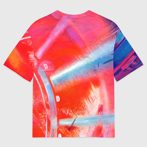 Мужская футболка оверсайз Механизм в цвете / 3D-принт – фото 2