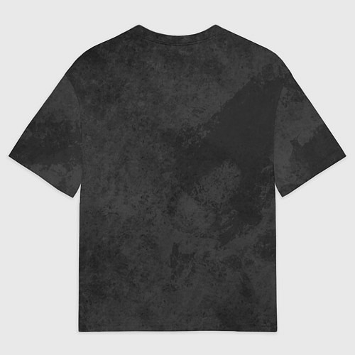 Мужская футболка оверсайз Phasmophobia пентаграмма и крест на сером фоне / 3D-принт – фото 2