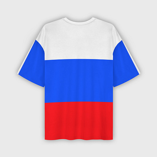 Мужская футболка оверсайз Привет из России - медведь и триколор / 3D-принт – фото 2
