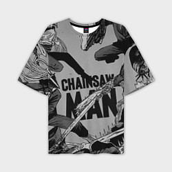 Мужская футболка оверсайз Chainsaw man comix