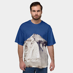 Футболка оверсайз мужская Дхаулагири - белая гора, Гималаи, 8167 м, цвет: 3D-принт — фото 2