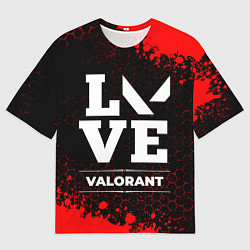 Футболка оверсайз мужская Valorant love классика, цвет: 3D-принт