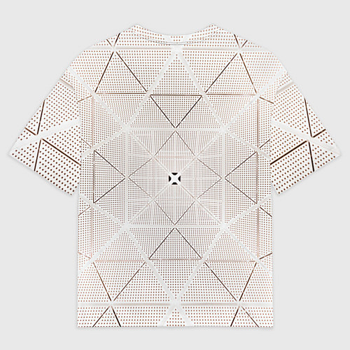 Мужская футболка оверсайз Абстрактные геометрические линии и точки / 3D-принт – фото 2