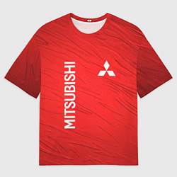 Мужская футболка оверсайз Mitsubishi sport - абстракция