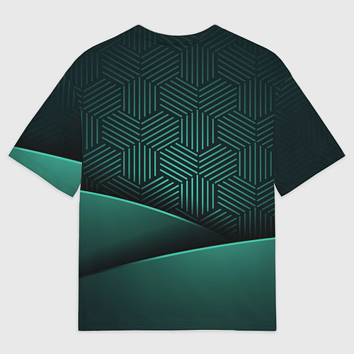 Мужская футболка оверсайз Зеленый герб России / 3D-принт – фото 2