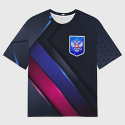 Мужская футболка оверсайз Dark Герб России