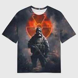 Мужская футболка оверсайз STALKER Боец Долга