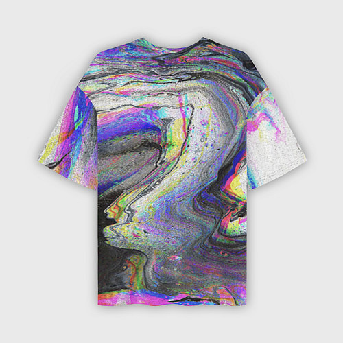 Мужская футболка оверсайз Ликвид / 3D-принт – фото 2