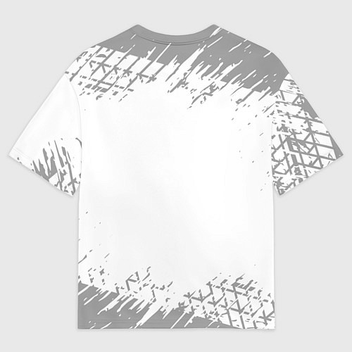 Мужская футболка оверсайз Changan speed на светлом фоне со следами шин / 3D-принт – фото 2