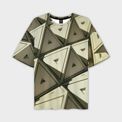 Мужская футболка оверсайз 3D иллюзия-пирамиды